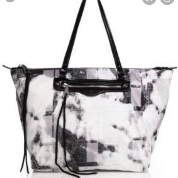 Rebecca Minkoff Handbags - Rebecca Minkoff Black White Tote Cloud Print Bag